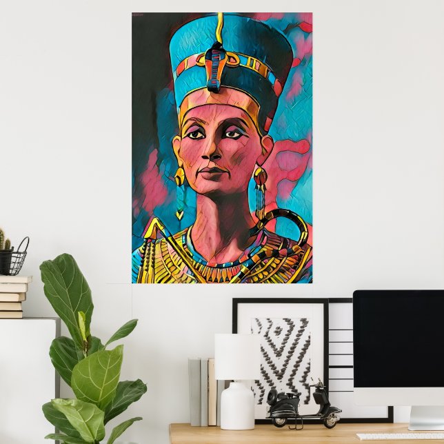 Nefertiti - El Poster de arte Queen Wall de Egipto (Oficina en casa)