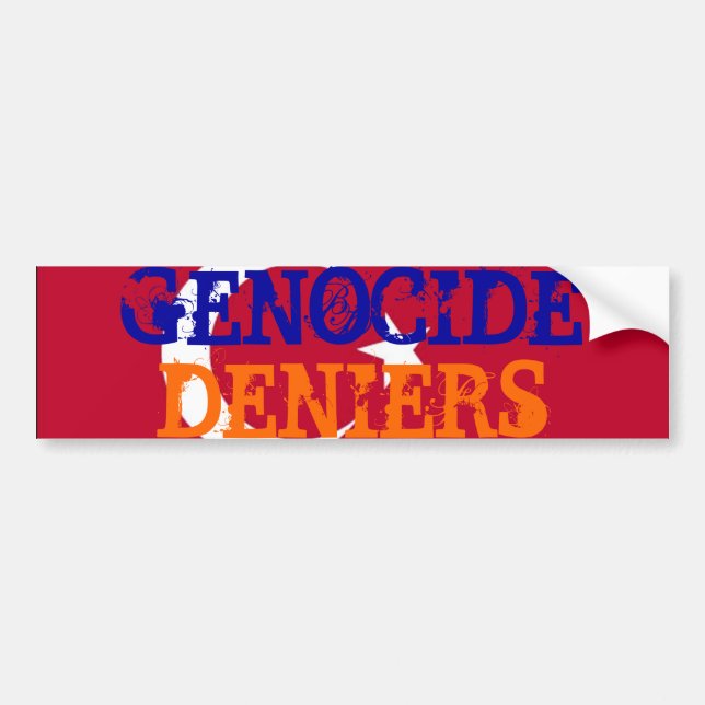 Negadores del genocidio pegatinas de parachoques (Frente)