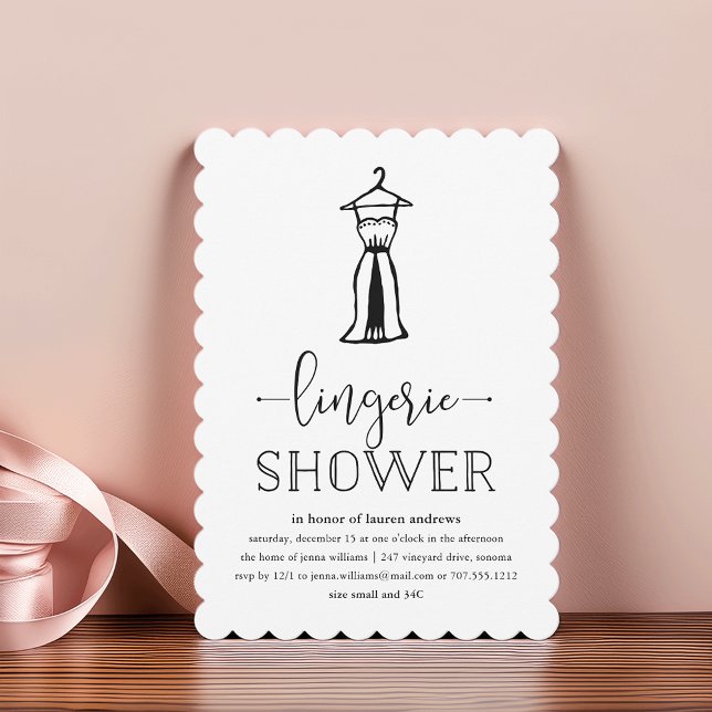 Negligée | Invitación a ducha de lencería (Subido por el creador)