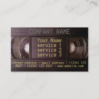 Negocio audio/video retro de la tarjeta de visita