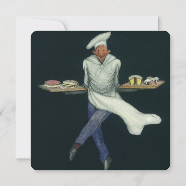 Negocio de Comida Antigua, Panadero con Postres de (Anverso)