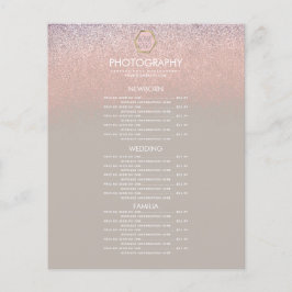 Negocio de Fotografía Menú con Logotipo Brillo Omb