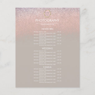 Negocio de Fotografía Menú con Logotipo Brillo Omb