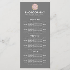 Negocio de Fotografía Menú Gris Logo