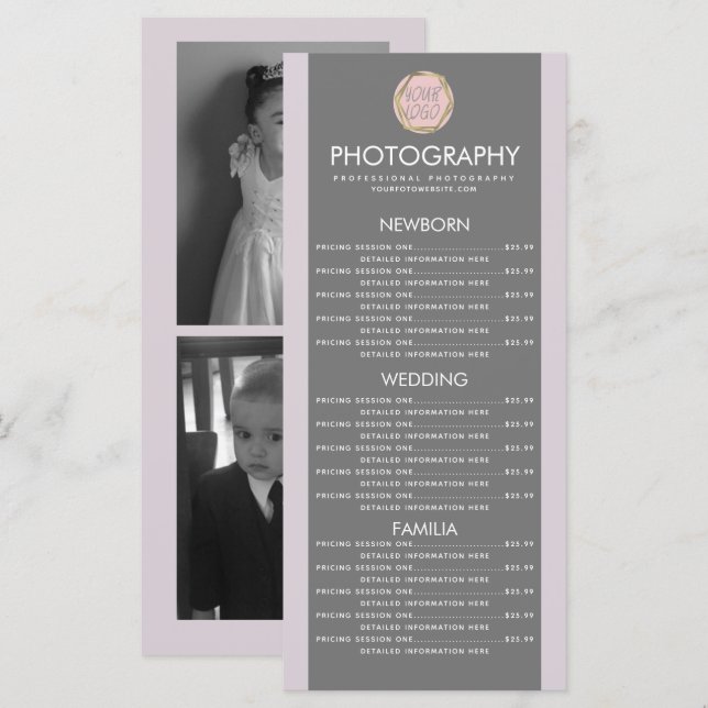 Negocio de Fotografía Menú Tonos Terrosos Logo (Anverso / Reverso)