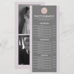 Negocio de Fotografía Menú Tonos Terrosos Logo