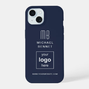 Negocio de logotipo personalizado azul marino mode