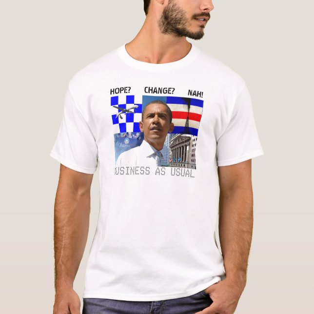 NEGOCIO de Obama COMO camiseta USUAL (Anverso)