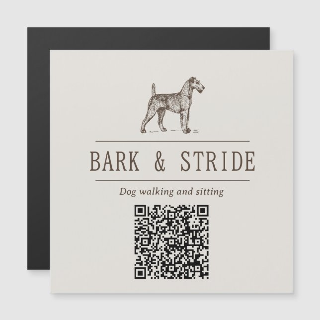Negocio Personalizado Paseo de Perros Natural Marr (Anverso/Reverso)