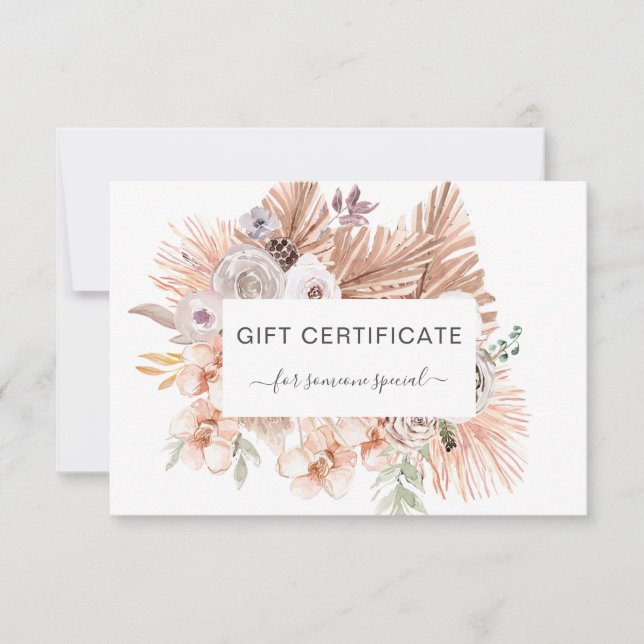 Negocio tropical del Boho moderno (Anverso)