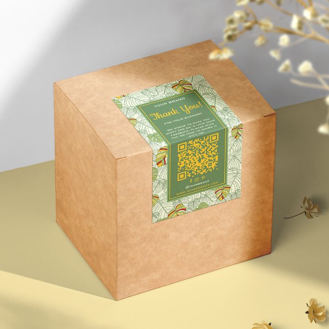 Negocio tropical Gracias Etiqueta de sellado de ca (Subido por el creador)