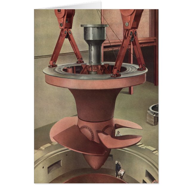 Negocio vintage, energía gigante de turbinas de ag (Frente)