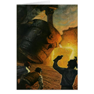 Negocio vintage, industria de manufactura de acero