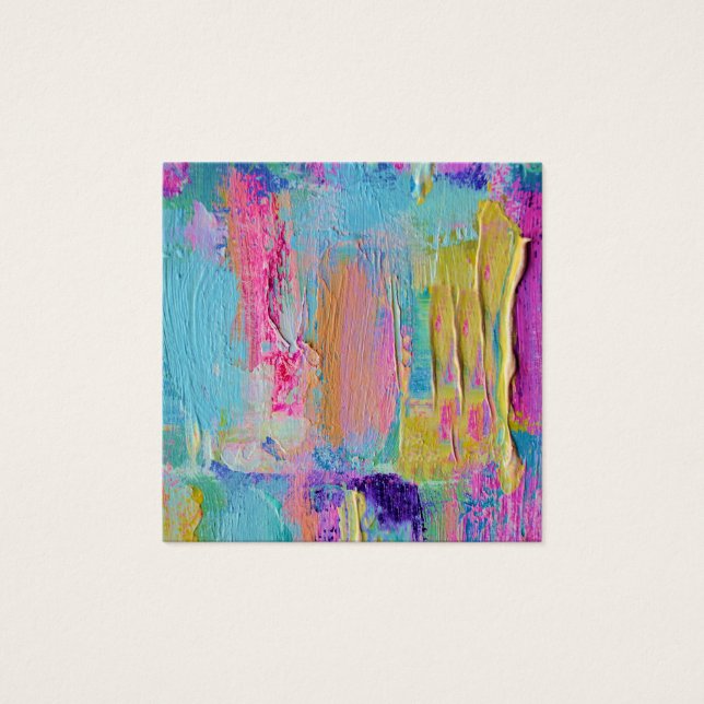 Negocios cuadrados, regalos, arte, tarjetas de men (Anverso)