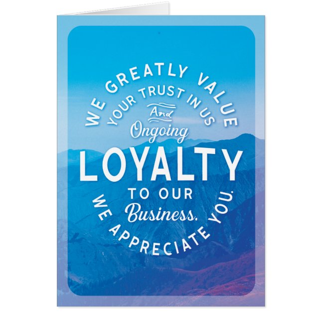 Negocios de cliente Gracias por su lealtad y confi (Frente)