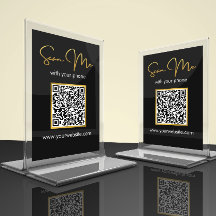 Negocios | Tarjeta de tabla de código QR del Boda