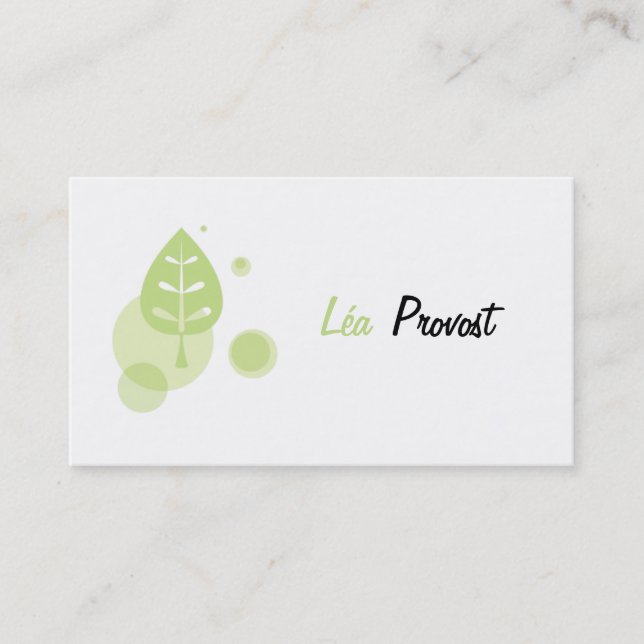 Negocios ya que - Tarjeta de visita Landscape (Anverso)