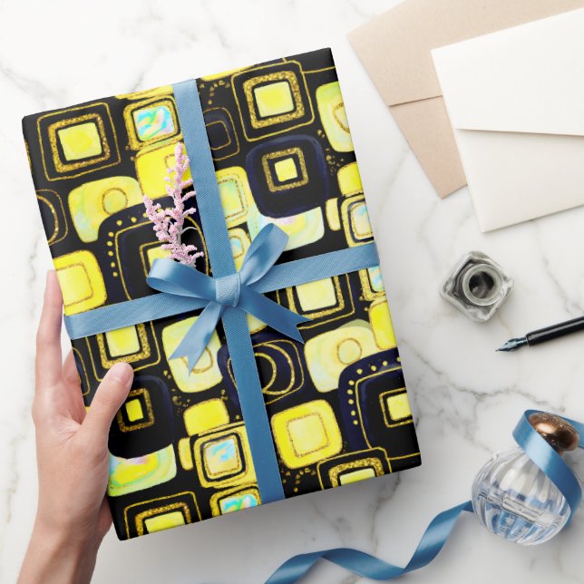 Negra | Papel de ajuste óptico y Purpurina falso m (Regalar)