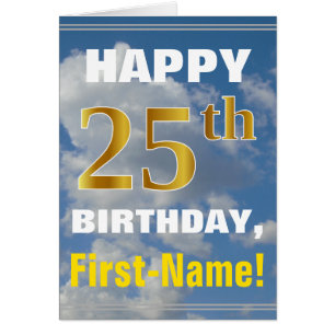 Negrita, cielo nublado, oro falso 25 cumpleaños + 