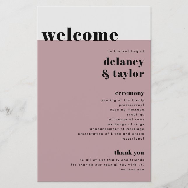 Negrita: Colección "We Do", Programa de Papel malv (Frente)