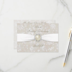 Negrita Damask 30º Aniversario Boda RSVP