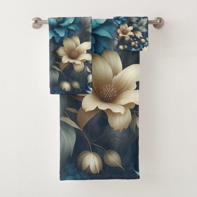 Negrita en azul y deluxe crema florals (In situ)