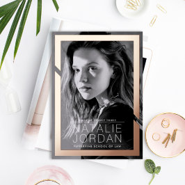 Negrita en la invitación al Relieve metalizado de