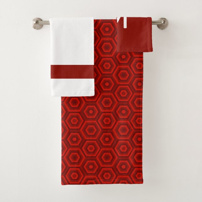 Negrita en rojo y blanco con monograma opcional (In situ)