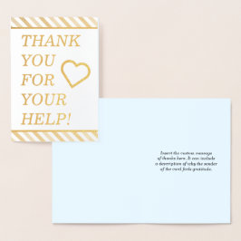 Negrita, Eyectiva "¡GRACIAS POR TU AYUDA!" Tarjeta