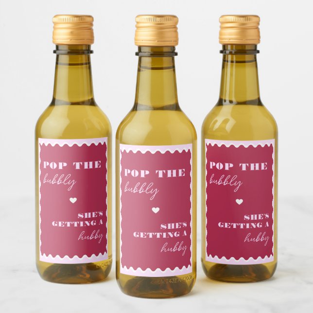 Negrita Magenta Brindemos por la feliz pareja (Botellas)