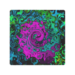 Negrita Magenta Resumen Groovy Bañera de arte líqu