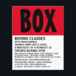 Negrita moderna, Volante de anuncios de clase de b<br><div class="desc">Moderno Negrita,  Clase De Boxeo Anuncios Volantes Por La Tienda De Tarjetas De Negocios.</div>