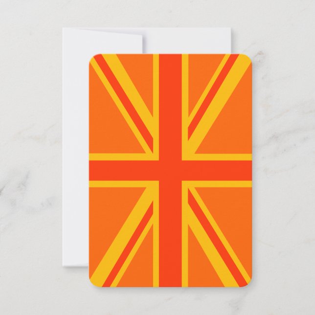 Negrita Naranja Unión Jack Bandera Británica (Anverso)