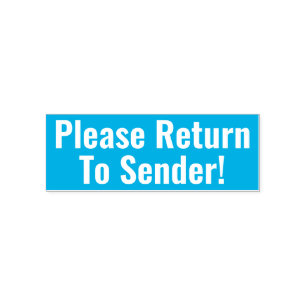 Negrita: "¡Por Favor, Regresa Al Remitente!" Sello