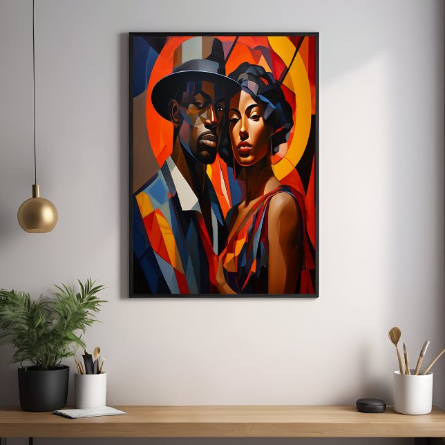 Negrita Resumen Cubismo Pareja Retrato - Arte Mode (Subido por el creador)