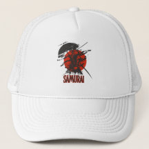 Negrita sombrero de camionero de Samurai Warrior -