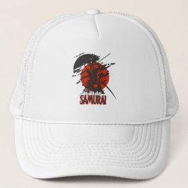 Negrita sombrero de camionero de Samurai Warrior -