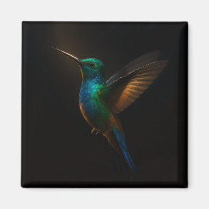 Negro 4 Luxe Imán con Colibrí Volando