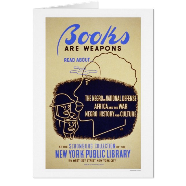 Negro África WWII de los libros WPA 1943 (Frente)