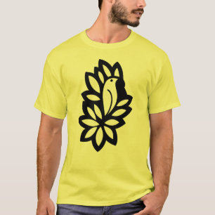 Negro amarillo de la camiseta
