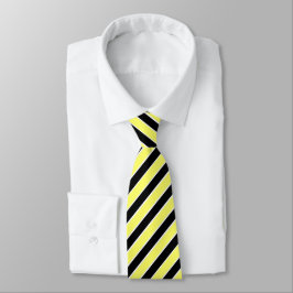 Negro, amarillo y blanco raya la corbata