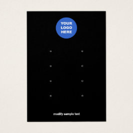 Negro Añadir su logotipo tarjeta de visualización
