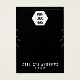 Negro Añadir su logotipo Tarjeta de visualización
