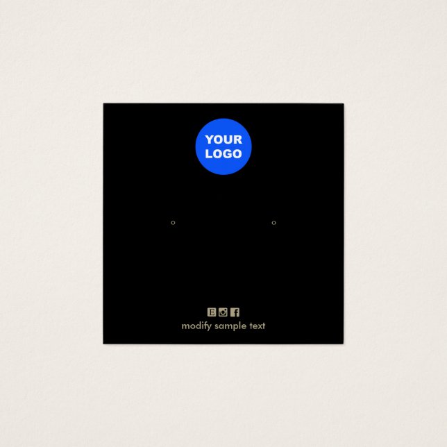 Negro Añadir su tarjeta de visualización de reposo (Anverso)