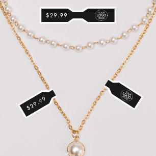 Negro Añadir tu logotipo Etiqueta de la barra de l