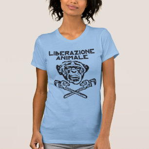 Negro animal Italiano de la camiseta de la