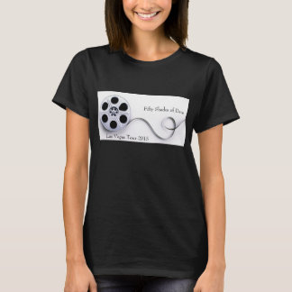 Negro básico de la camiseta de algodón de las