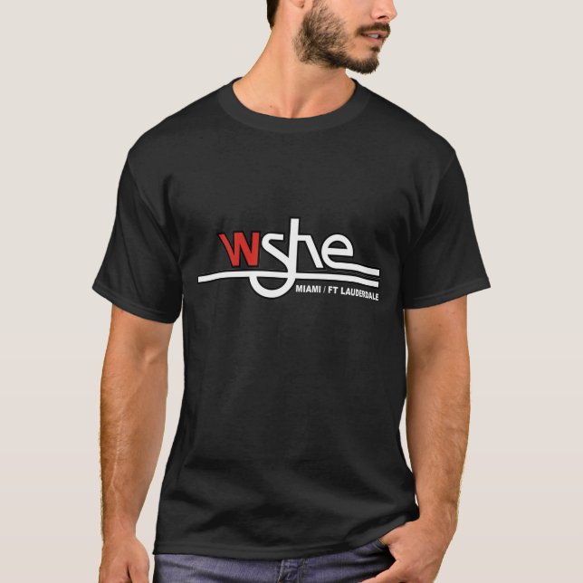 Negro básico de la camiseta de los hombres de WSHE (Anverso)