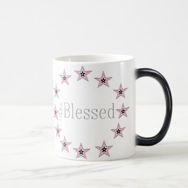 Negro/blanco arte Morphing de la taza de 11 onzas (Derecha)