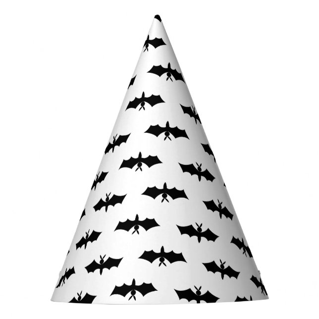 Negro blanco combate Gorra del partido Halloween (Anverso)